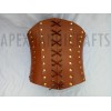 Clasped Leather Steampunk Corset with Brass fittings  APX-009