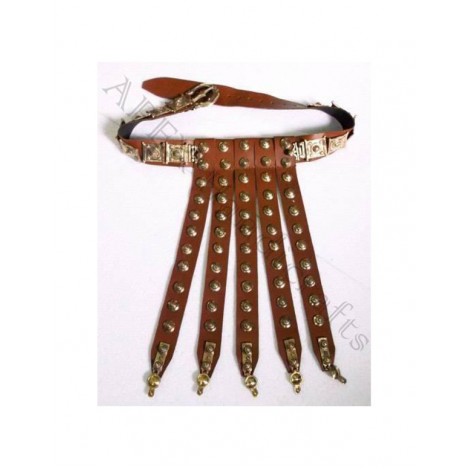 Roman Leather Belt with brass buttons  APX-1207