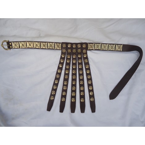 Roman Leather Belt with brass buttons  APX-1205