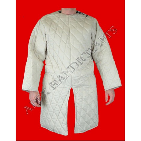Medieval white gambeson APX-912
