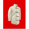 Medieval white gambeson with brass buckles  APX-914