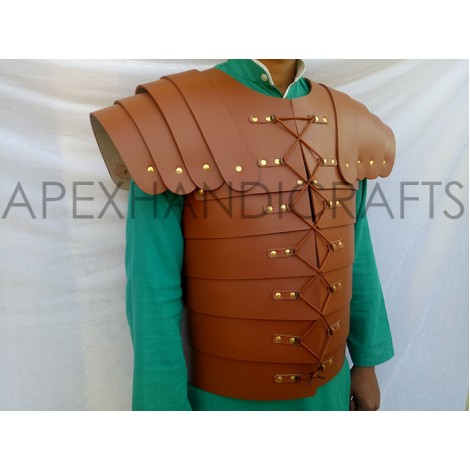 Leather Lorica with Leather Fitting and Laces APX-257