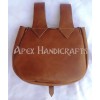 Medieval Leather Pouch with Brass Buckles APX-1003