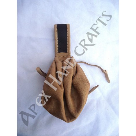 Medieval Money Pouch with Leather String APX-1025