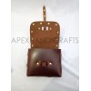 Medieval Leather Pouch with Brass Button APX-1034